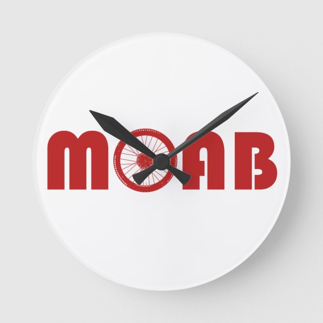 Moab (Bike Wheel) Round Clock (Front)