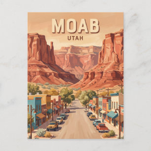 Moab Main Street Utah Postcard