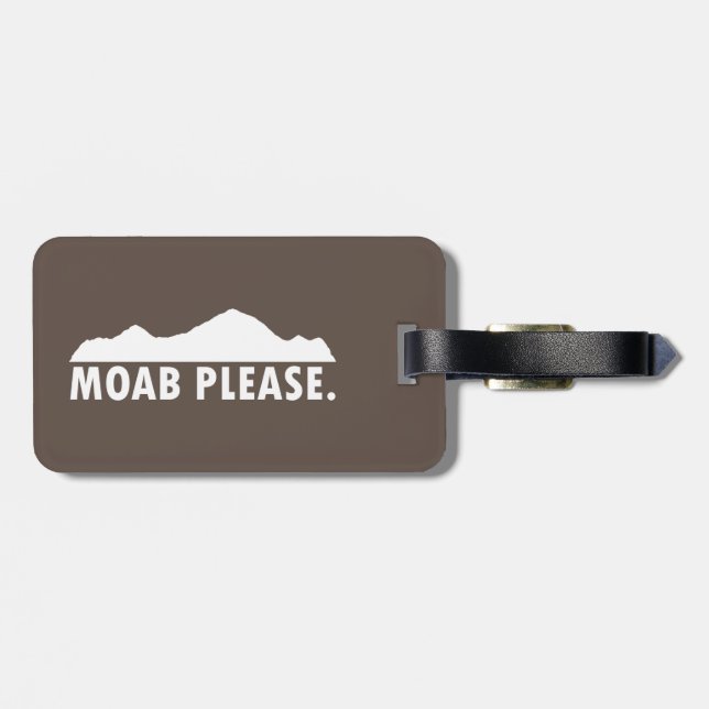 Moab Please Luggage Tag (Back Horizontal)