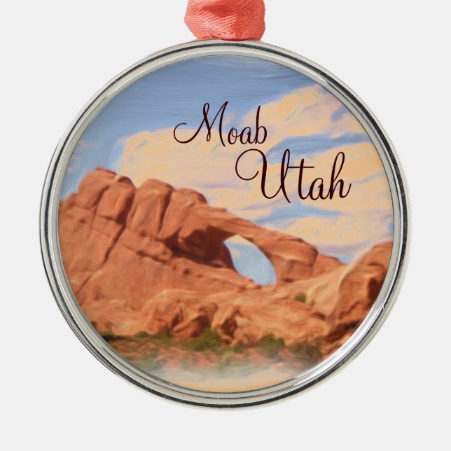 Moab Utah arch rock scenic ornament (Front)