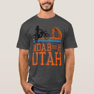 Moab Utah Arches Desert Off Road Dirt Bike Retro T-Shirt