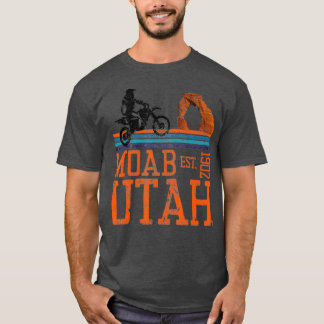 Moab Utah Arches Desert Off Road Dirt Bike Retro T-Shirt