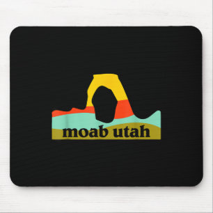 Moab utah arches national park minimalist emblem mouse pad
