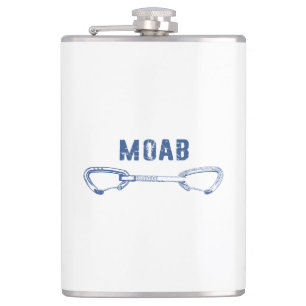Moab Utah Climbing Quickdraw Hip Flask