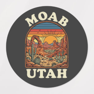 Moab Utah Desert Sunset Retro Southwest Travel