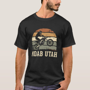 Moab Utah Dirt Bike Rider Vintage Sunset Motif T-Shirt