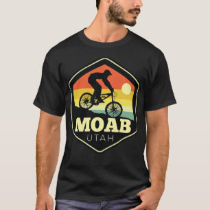 Moab Utah Mountain Bike Vintage Sunset Hexagon T-Shirt
