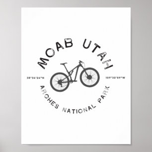 Moab Utah Mountain Biking T  Poster