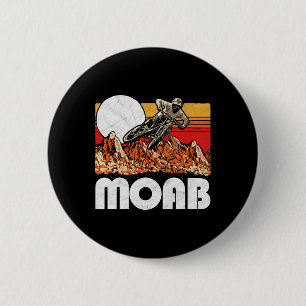 Moab Utah Mountain Biking Vintage Retro 80s Vibe G 6 Cm Round Badge