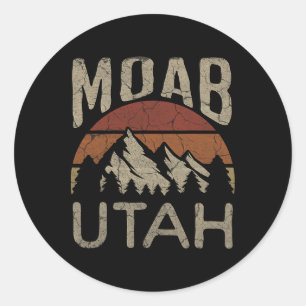 Moab Utah Nature Hiking Outdoors Classic Round Sticker
