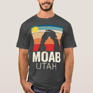 Moab Utah Retro Sunset Vintage Road Moab City East T-Shirt