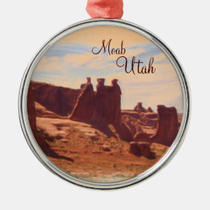 Moab Utah three rocks scenic ornament