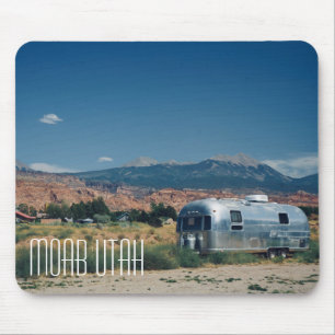 Moab Utah, trailer in the desert Mouse Pad