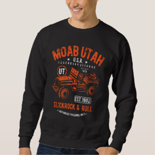 Moab Utah USA Offroad Slickrock Distressed 4x4 9 Sweatshirt