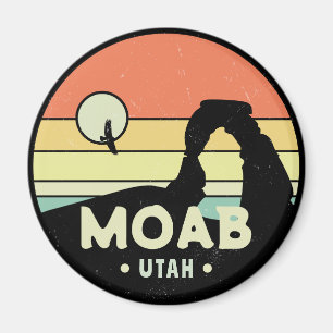 Moab Utah Vintage Desert Sunset Retro Souvenir 60s Magnet