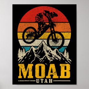 Moab Utah Vintage Mountain Bike Mtb Downhill Usa Poster