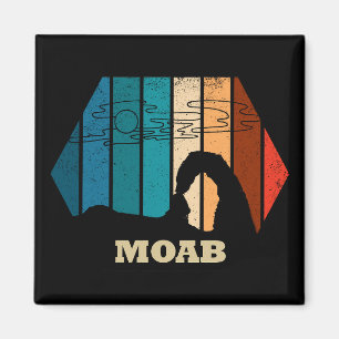Moab Utah vintage sunset Arches national park Magnet