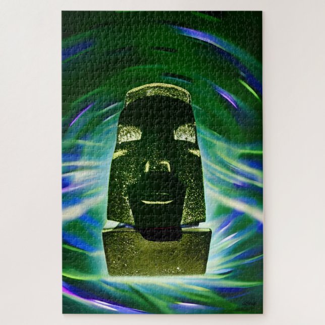 Moai Boat Jigsaw Puzzle (Vertical)