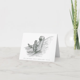 Moai, Easter Island, Chile Card