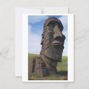 Moai on the Molehill Postcard