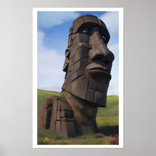 Moai on the Molehill Poster