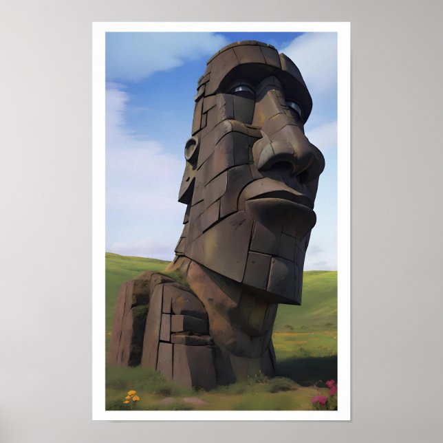 Moai on the Molehill Poster (Front)