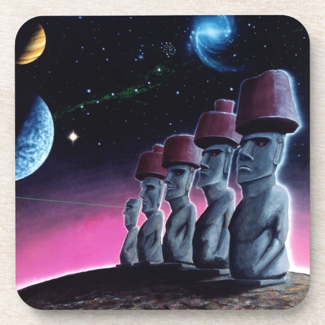 Moai on the Small Planet Coaster (Front)