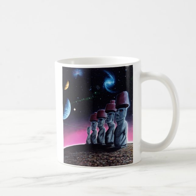 Moai on the Small Planet Coffee Mug (Right)