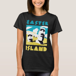 Moai Statues From Easter Island Chile Travel Souve T-Shirt