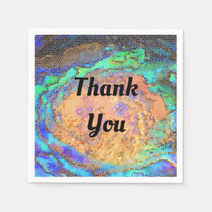 Moaic Appreciation Abalone Shell Bright Thank You Napkin