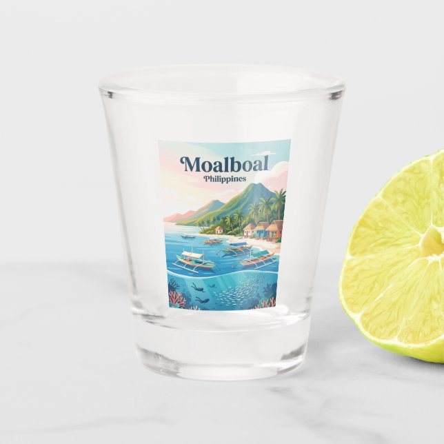 Moalboal Philippines Shot Glass (Front)