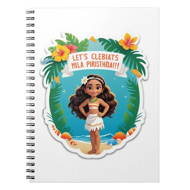 Moana’s Island Birthday Vibes! Notebook (Front)