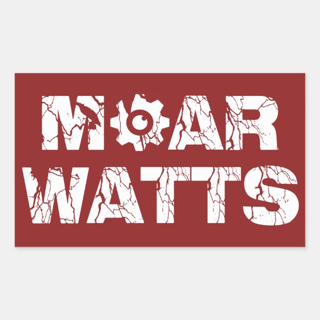 Moar Watts Rectangular Sticker (Front)