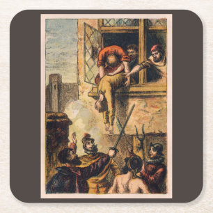 Mob Justice on Saint Bartholomew Day Massacre Square Paper Coaster