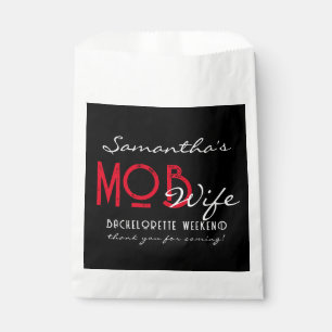 Mob Wife & Martini Black Bach Bachelorette Party Favour Bag