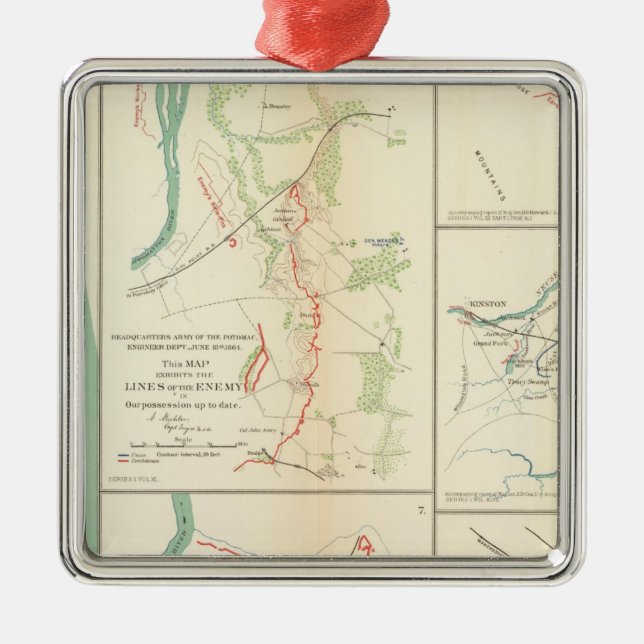 Mobile, Ala rebel defences Metal Tree Decoration (Front)