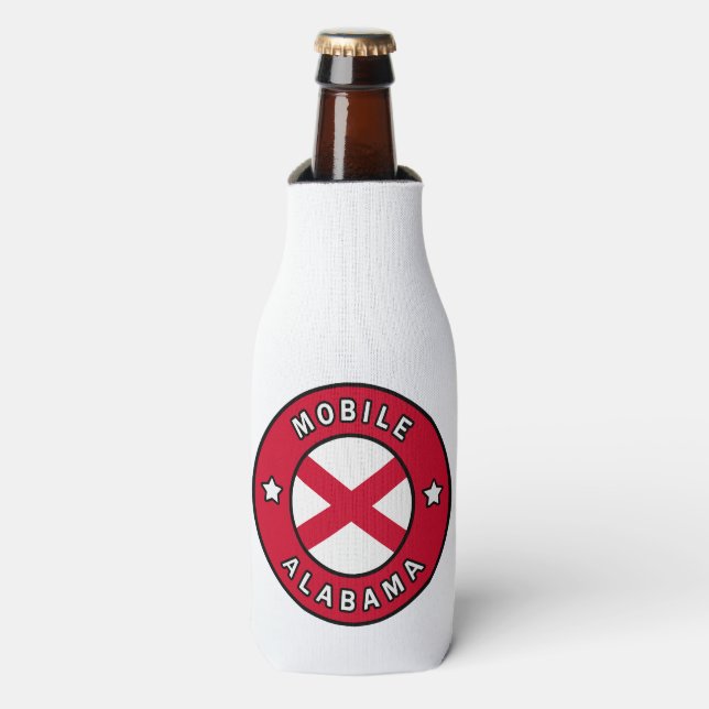 Mobile Alabama Bottle Cooler (Bottle Front)