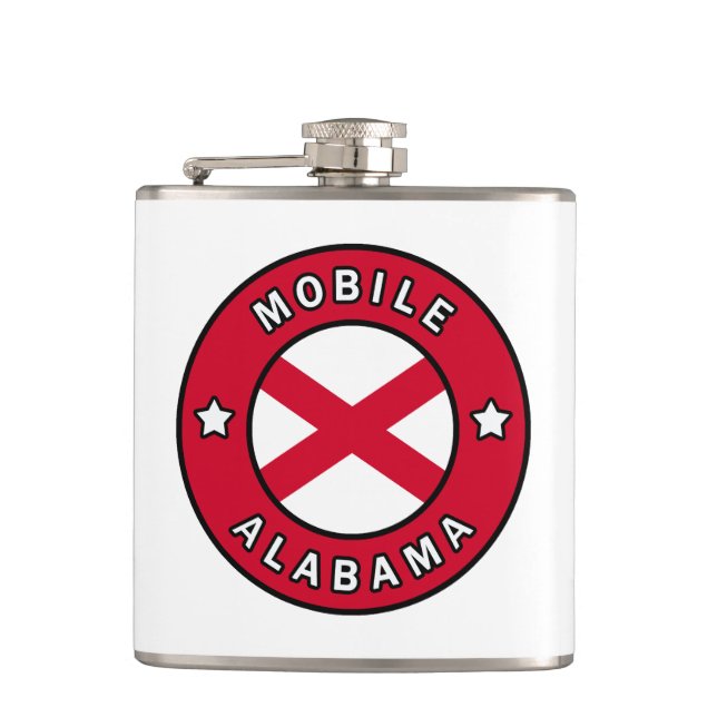 Mobile Alabama Hip Flask (Front)