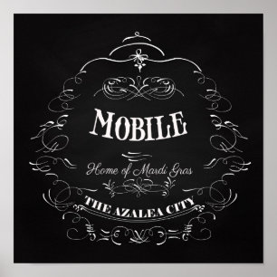 Mobile, Alabama - Home of the Mardi Gras Poster