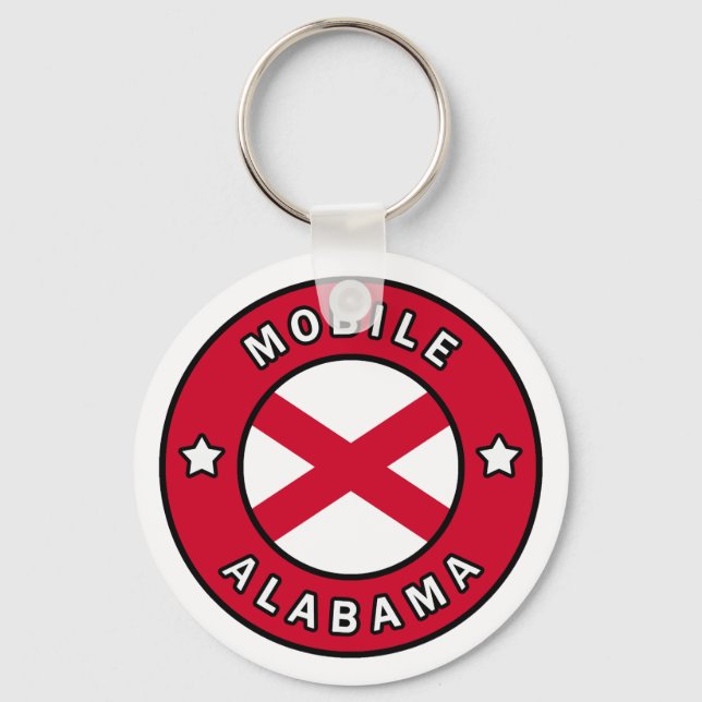 Mobile Alabama Key Ring (Front)