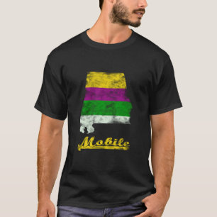 Mobile Alabama Mardi Gras Fat Tuesday Festive Cele T-Shirt