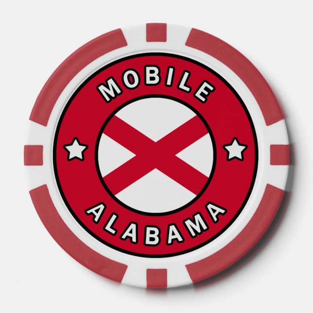 Mobile Alabama Poker Chips (Front)