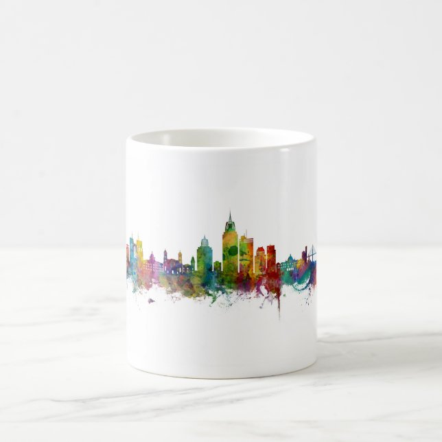 Mobile Alabama Skyline Coffee Mug (Center)