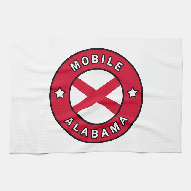 Mobile Alabama Tea Towel (Horizontal)