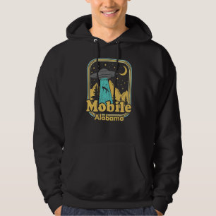 Mobile Alabama Ufo Alien Hunter Ironic 80s State P Hoodie