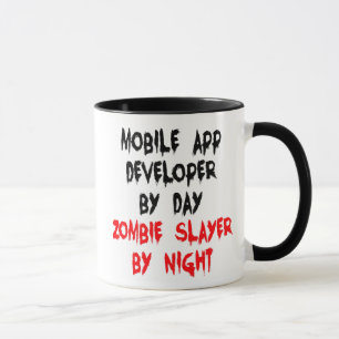 Mobile App Developer Zombie Slayer Joke Mug