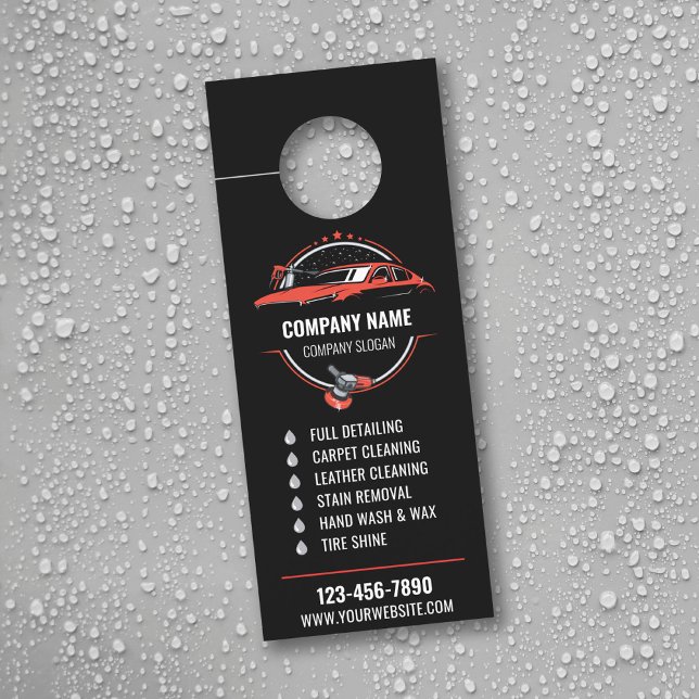 Mobile Auto Detailing Door Hanger, Car Detail Wash Door Hanger (Creator Uploaded)