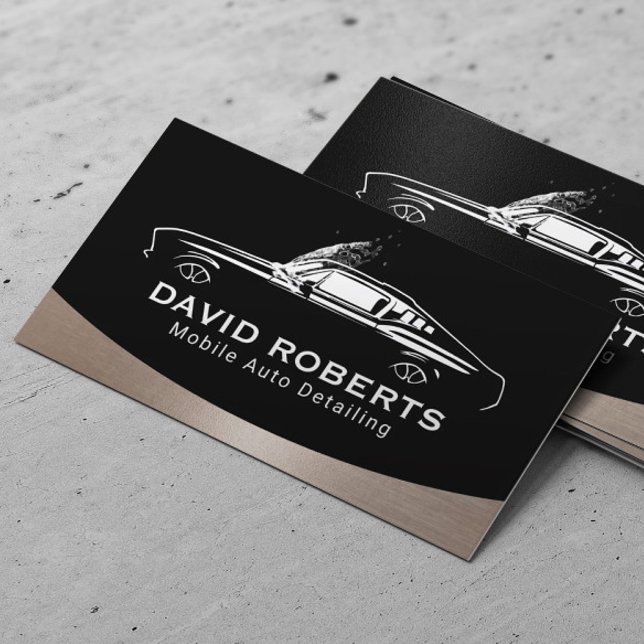 Mobile Auto Detailing Muscle Car Wash Automotive Business Card (Creator Uploaded)