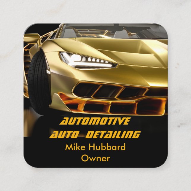 Mobile Auto Detailing Service Business Card (Front)