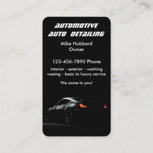 Mobile Auto Detailing Service Business Card